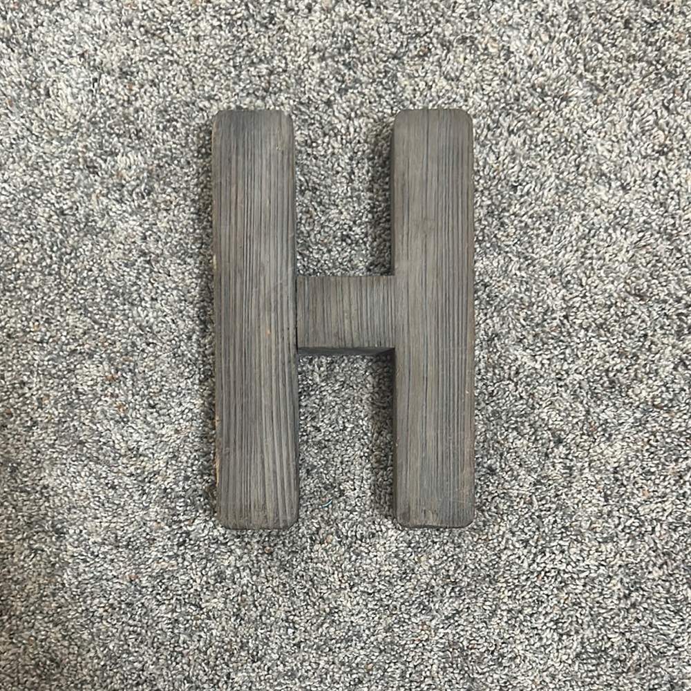 Wooden Letter H Decor